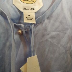 Beautiful Silk Blouse With Pearl Buttons